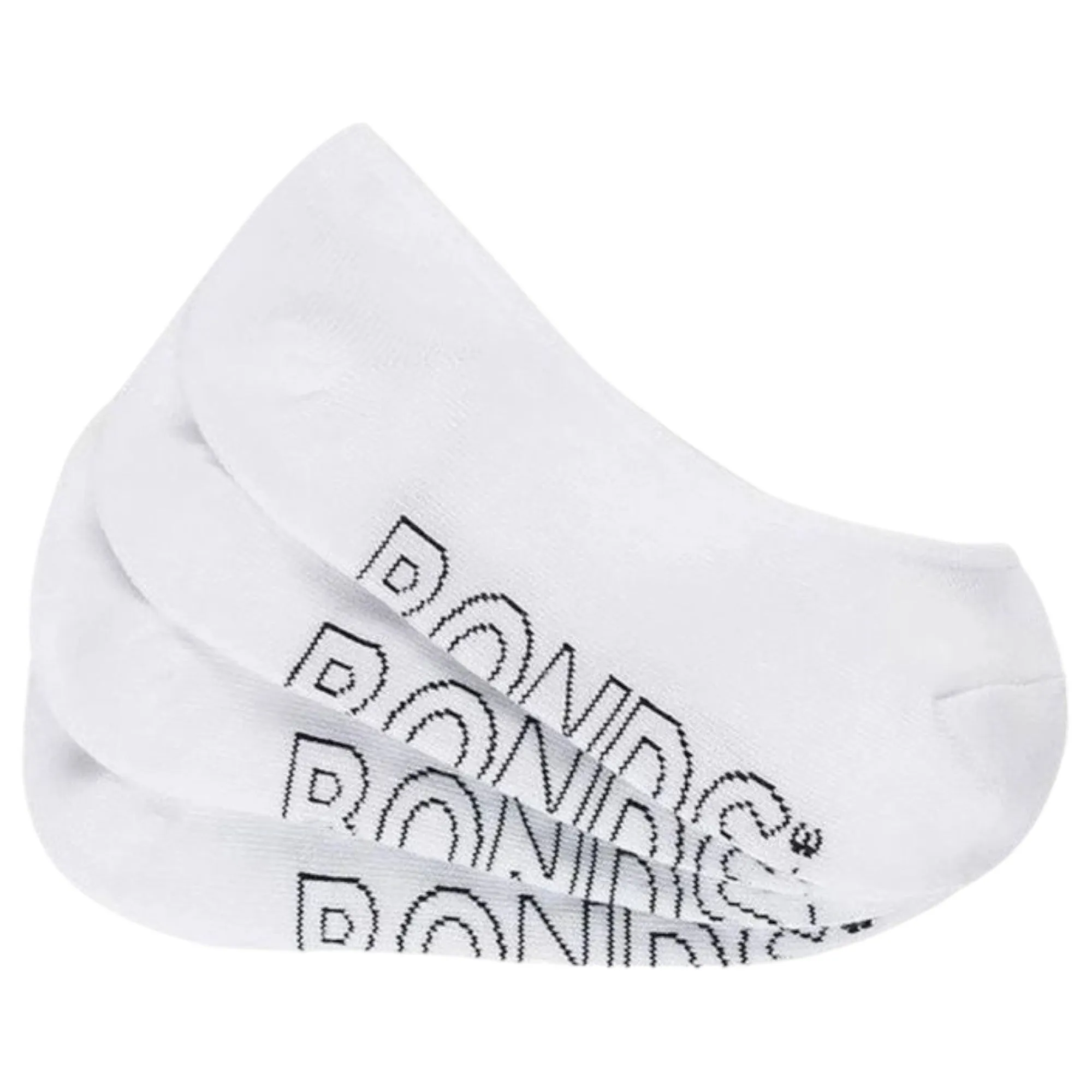 12 X Womens Bonds Logo Light Liner Invisible White Socks