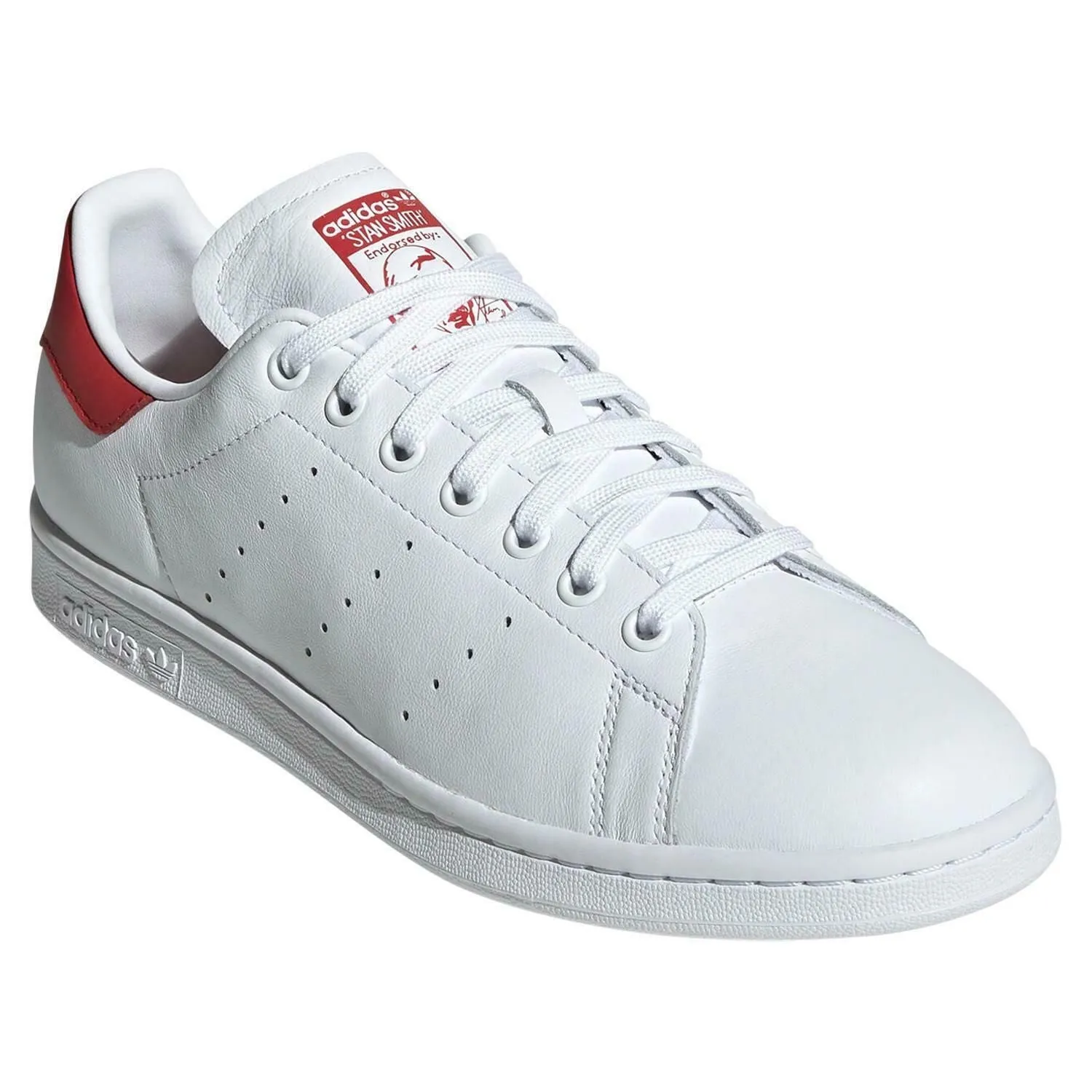 adidas Stan Smith Shoes - White & Lush Red