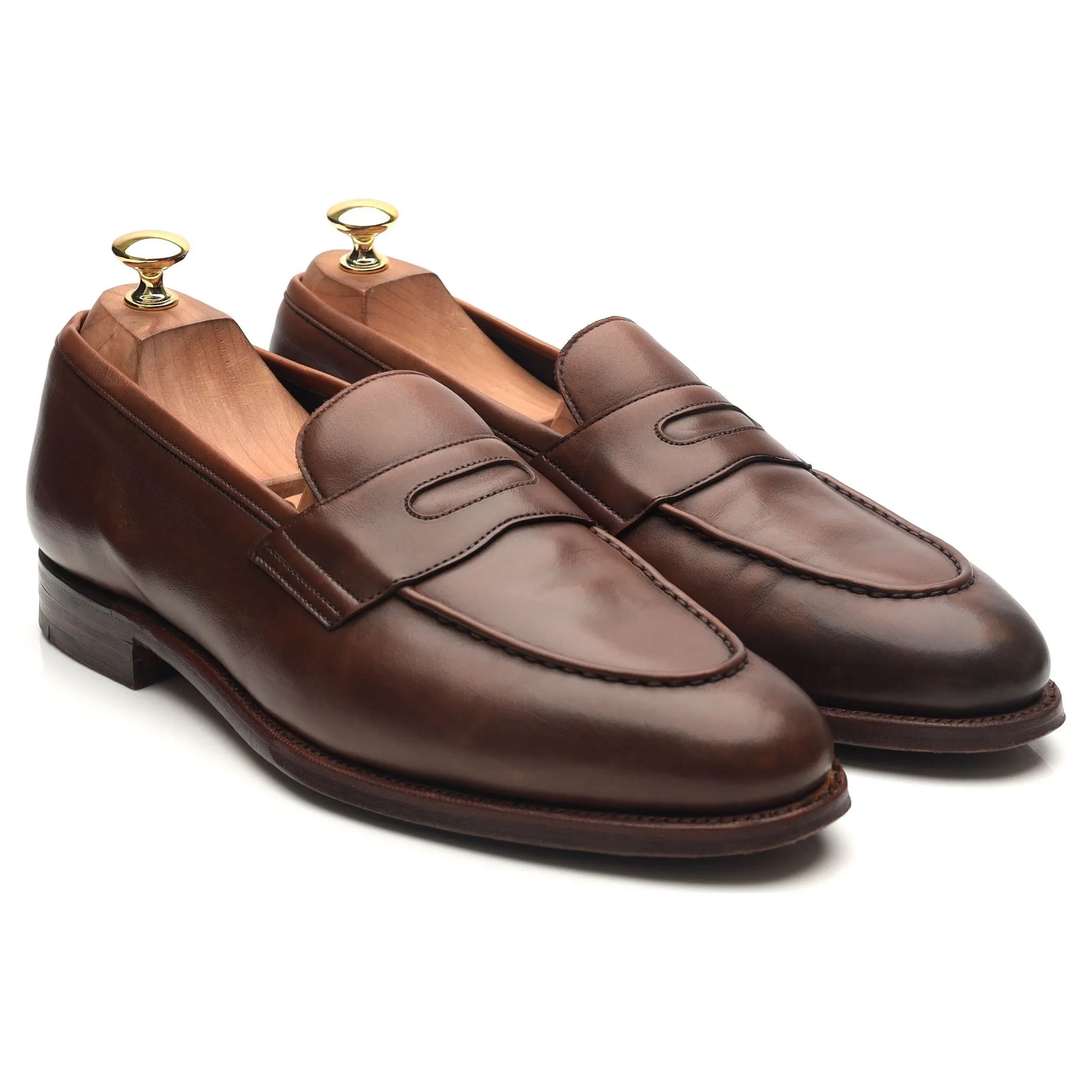 'Aldgate' Brown Leather Loafers UK 10 E