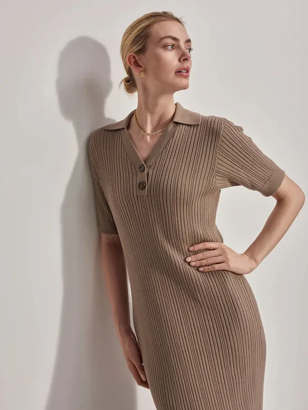 Andrea Knit Dress Roasted Cashew