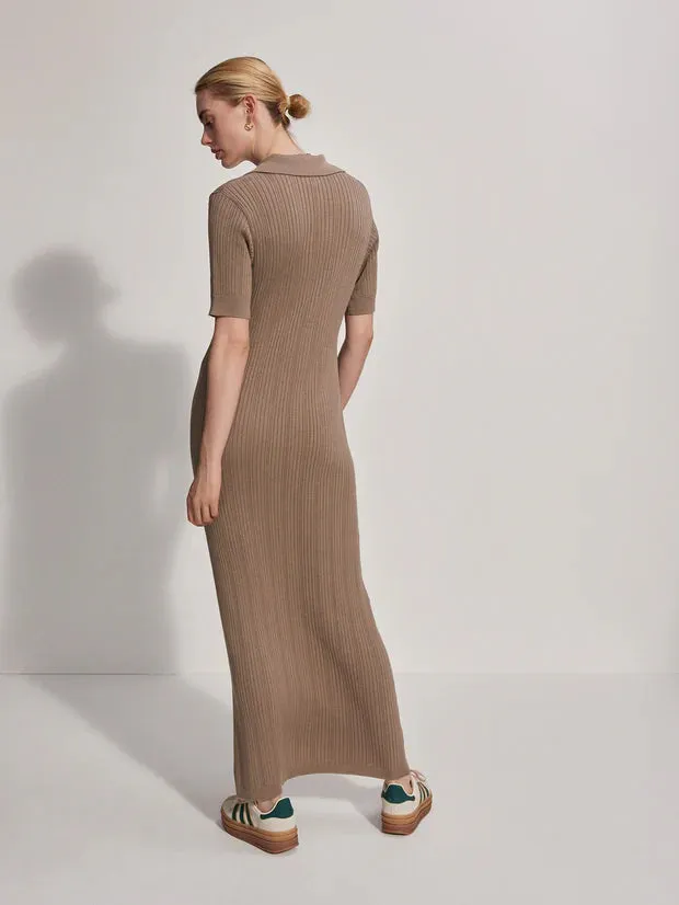 Andrea Knit Dress Roasted Cashew