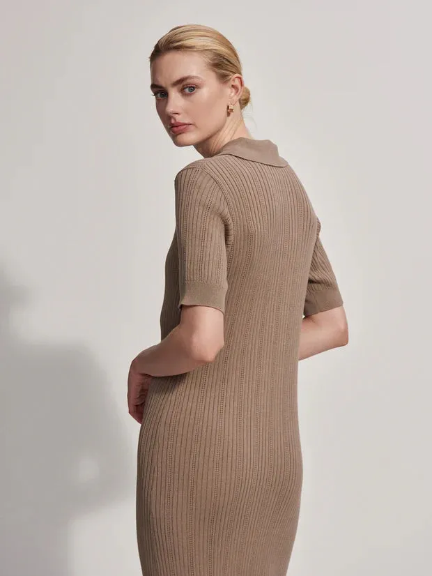 Andrea Knit Dress Roasted Cashew