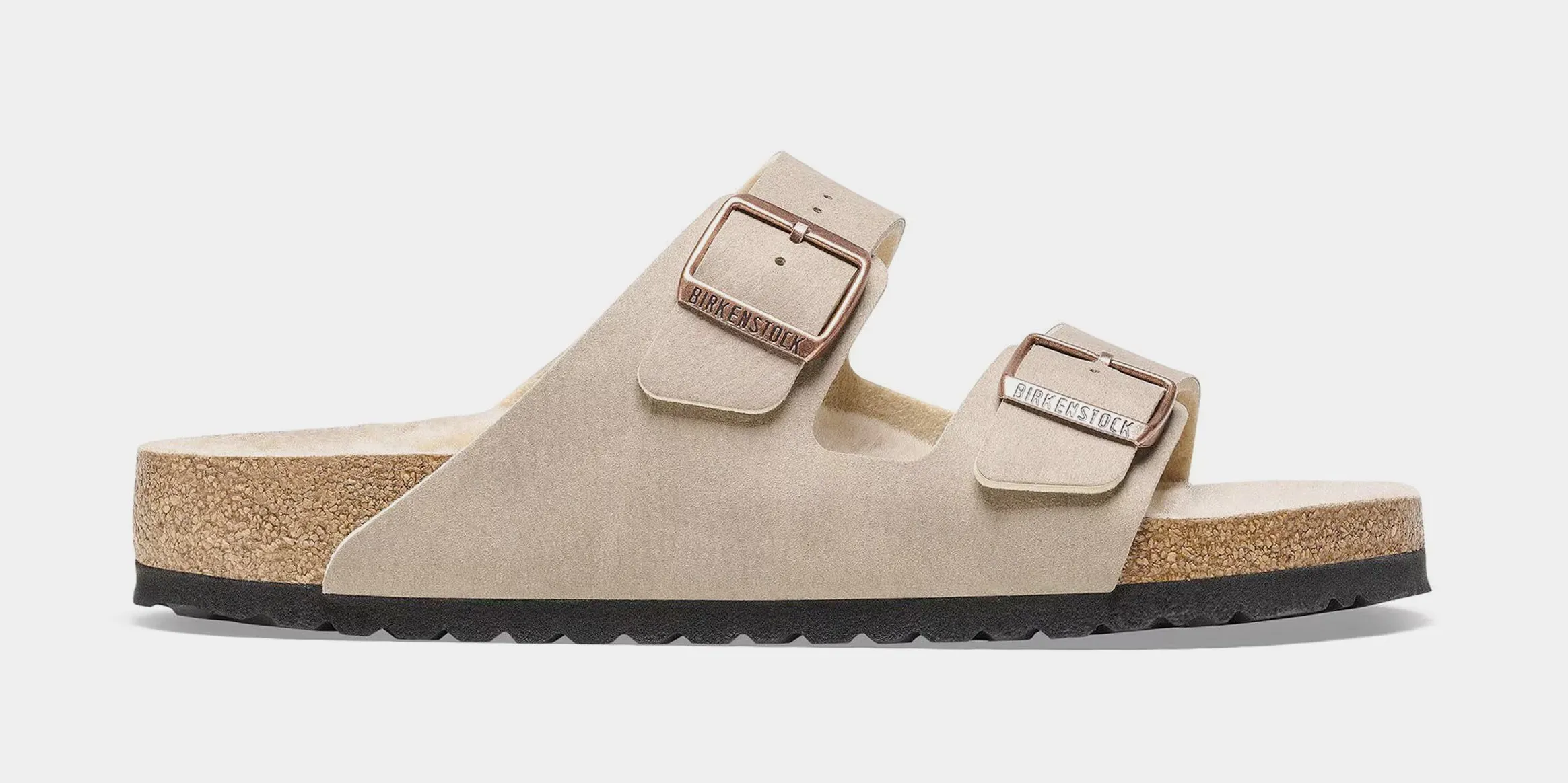 Arizona Shearling Womens Sandals (Beige/Gold)