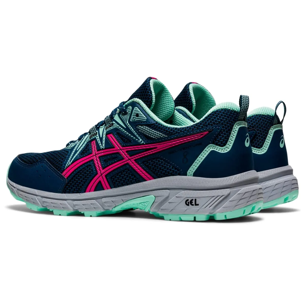 ASICS Women's Gel-Venture 8 Running Shoes, 8.5, MAKO Blue/Pink GLO