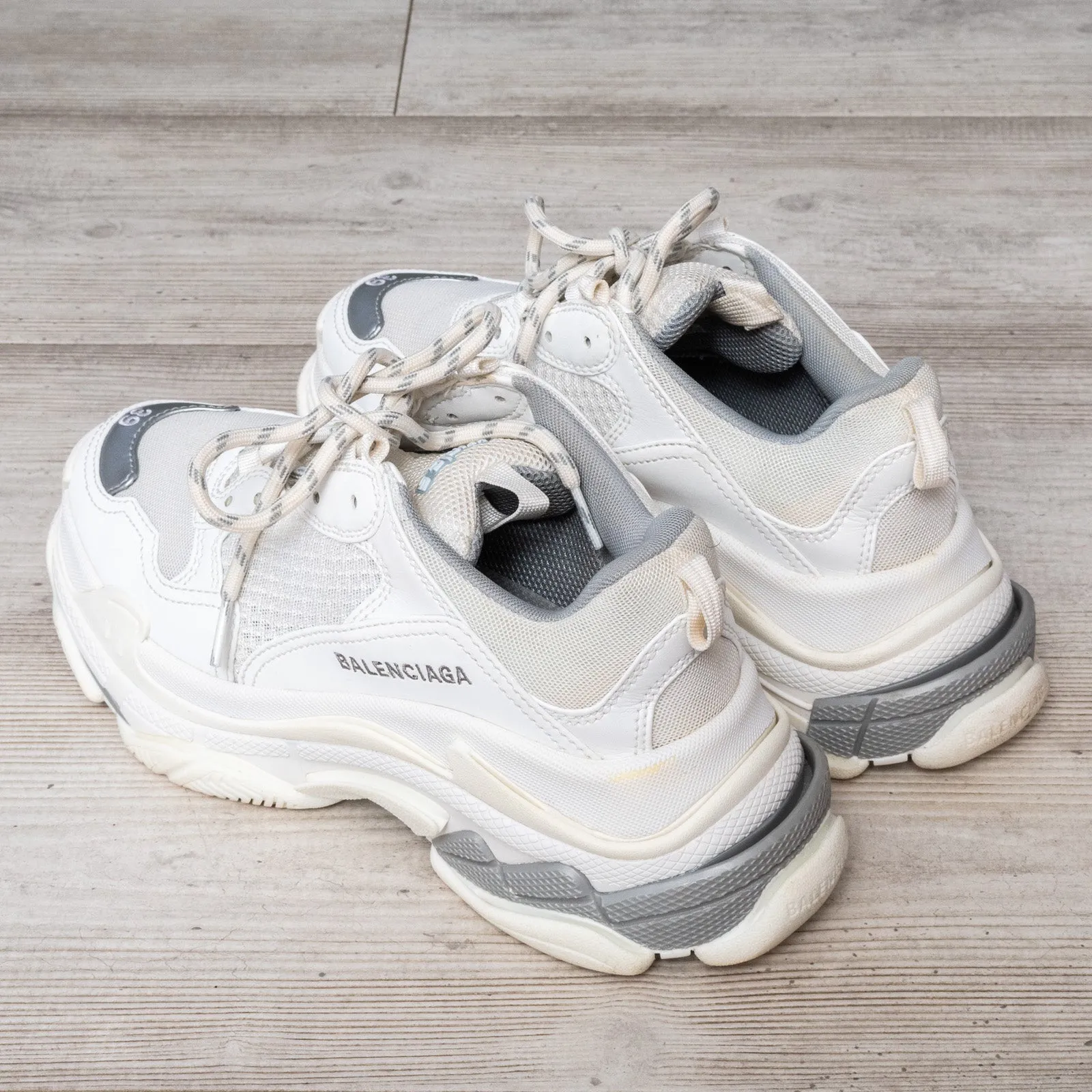 Balenciaga White Triple S Low Top Trainers