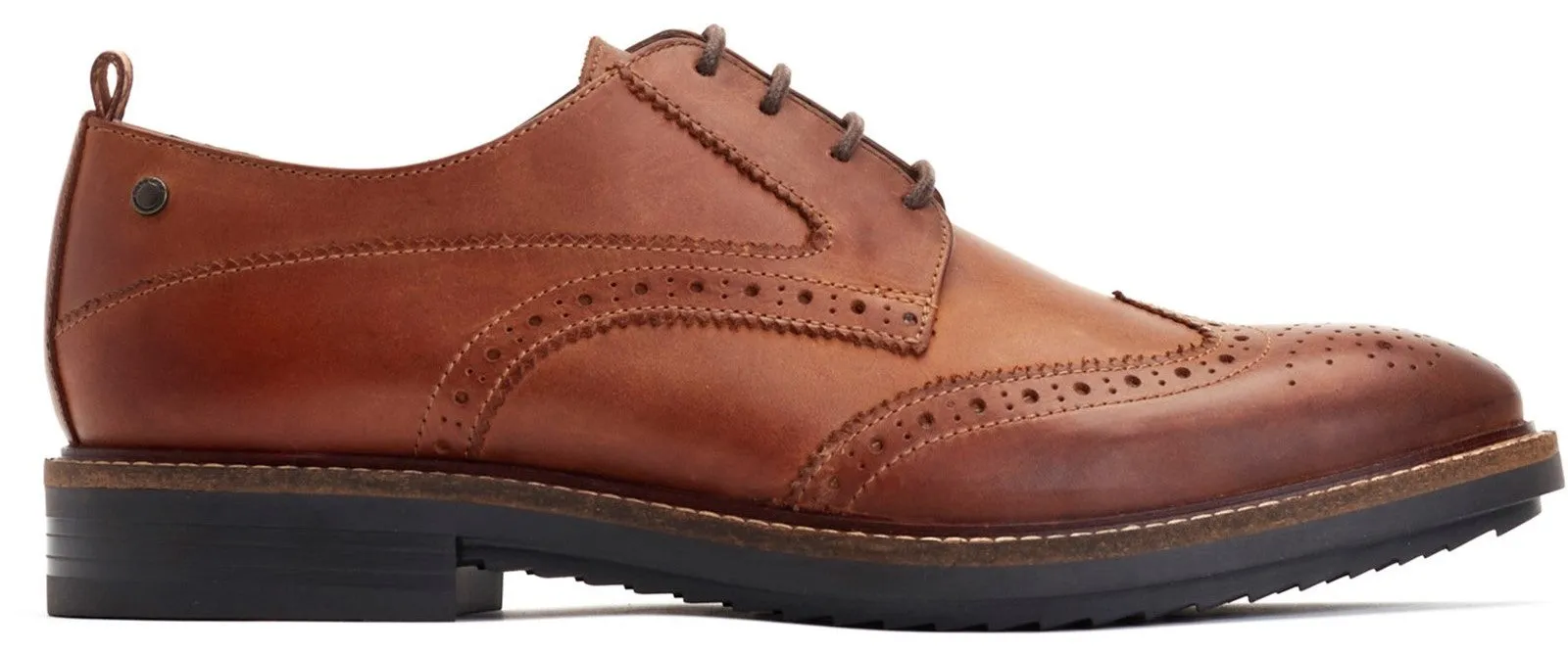 Base London Nashville Mens Leather Brogue Shoe