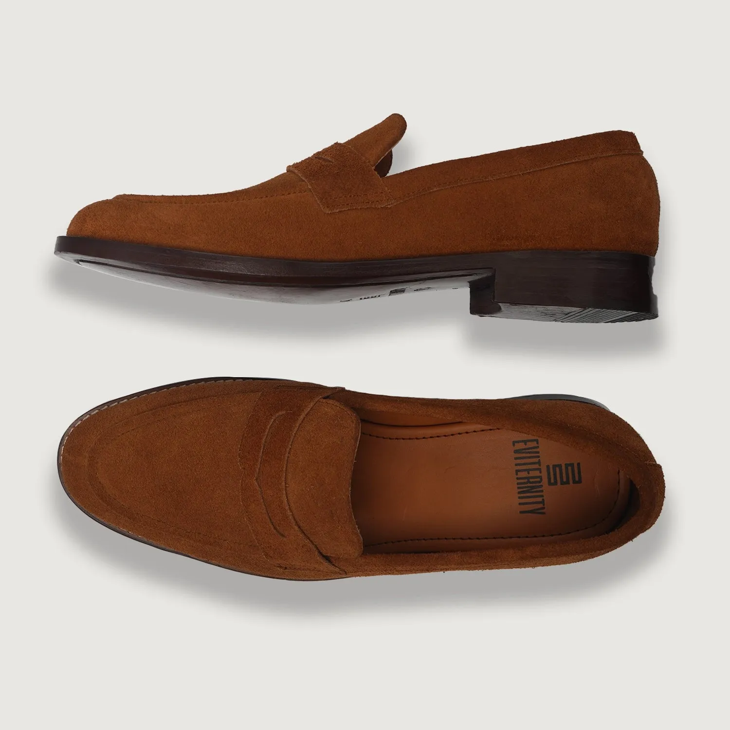 Baxton Brown Suede Leather Loafers