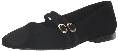 Bella Vita Women's Davenport Mary Jane Flat, Navy Suede Leather, 9.5 Narrow