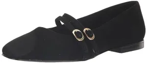 Bella Vita Women's Davenport Mary Jane Flat, Navy Suede Leather, 9.5 Narrow