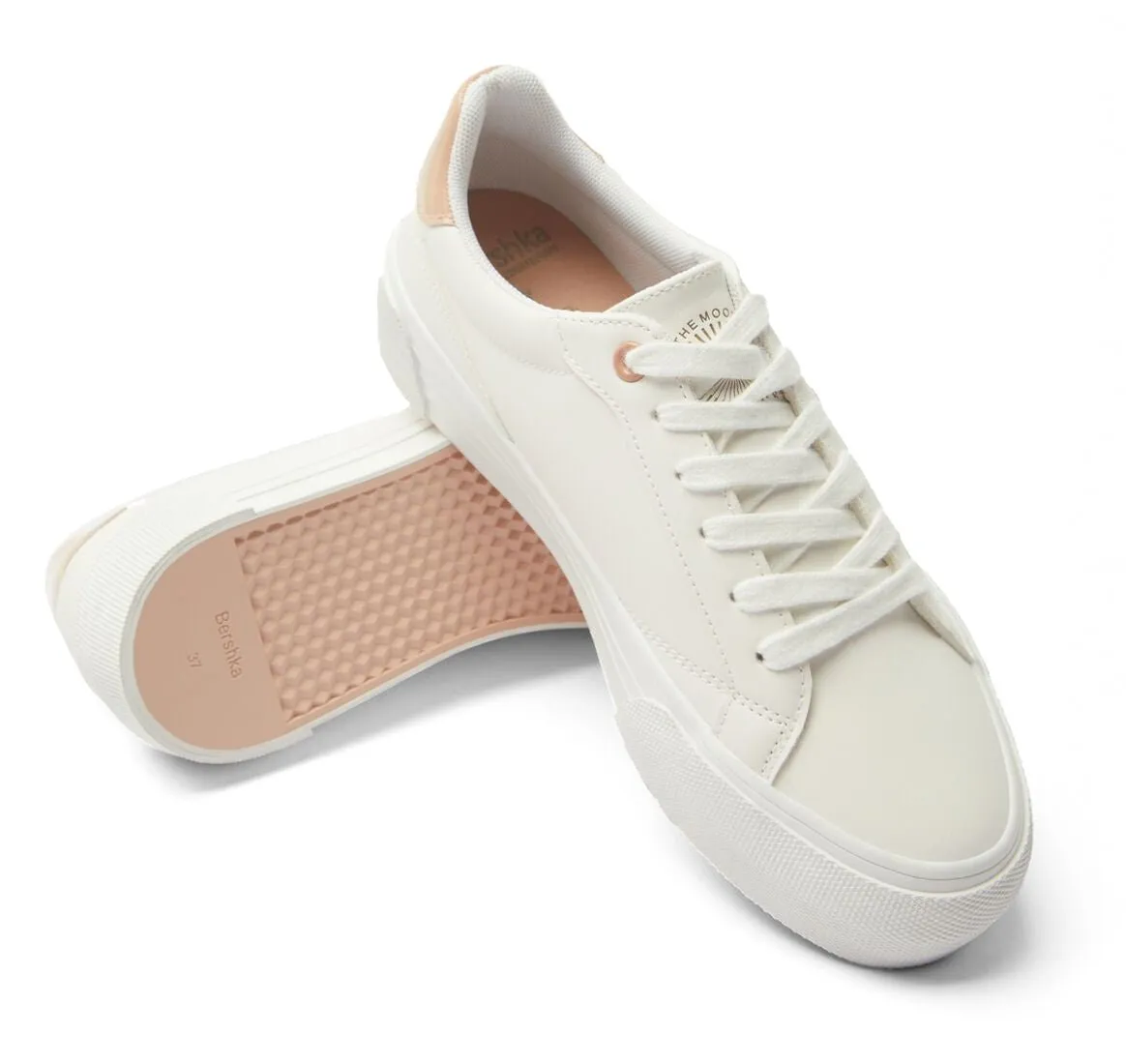 BERSHKA Contrasting high-top sneakers