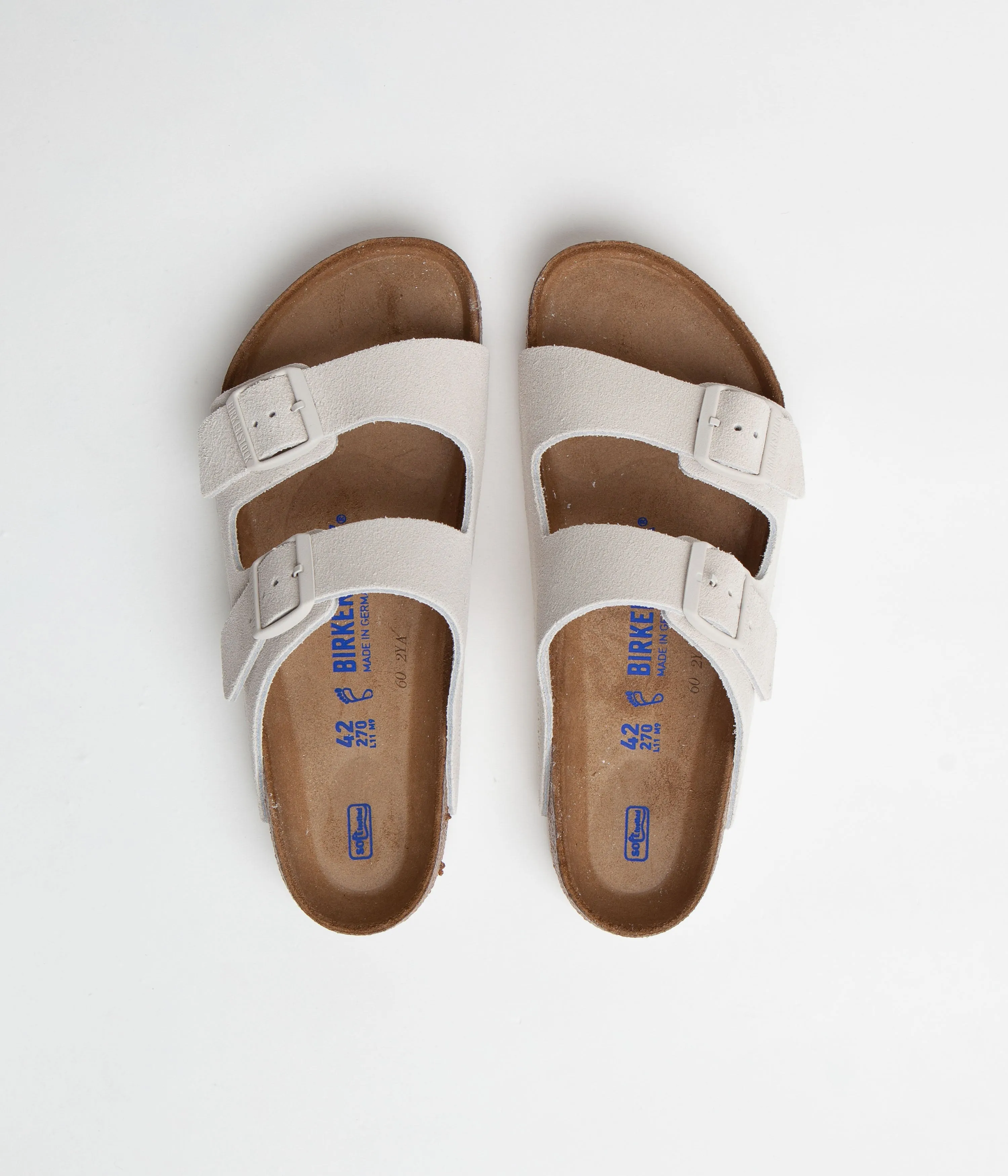 Birkenstock Arizona SFB Sandals - Antique White