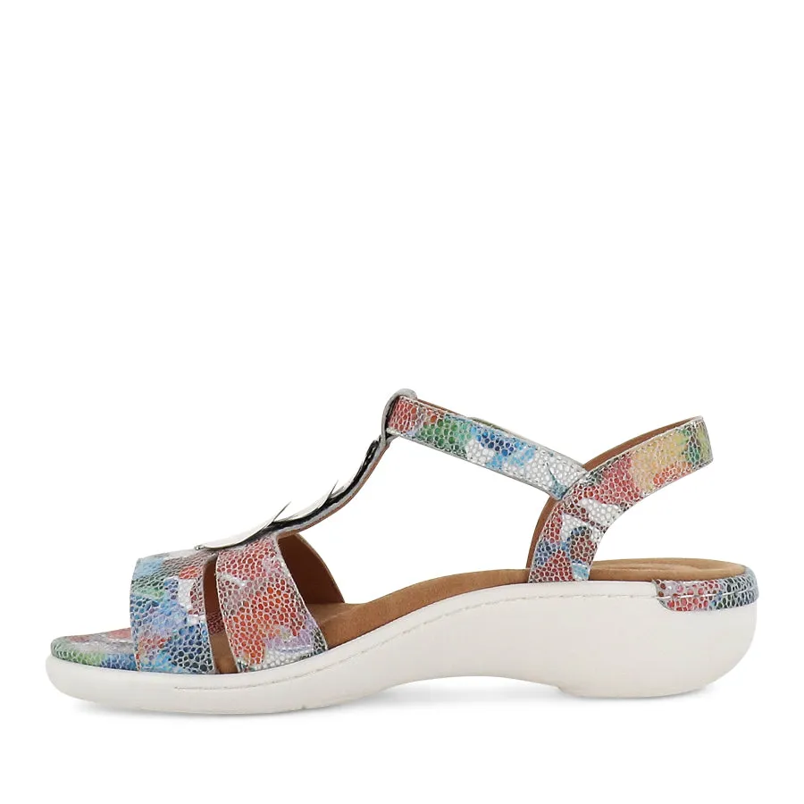 BRYAR W - WHITE FLORAL LEATHER