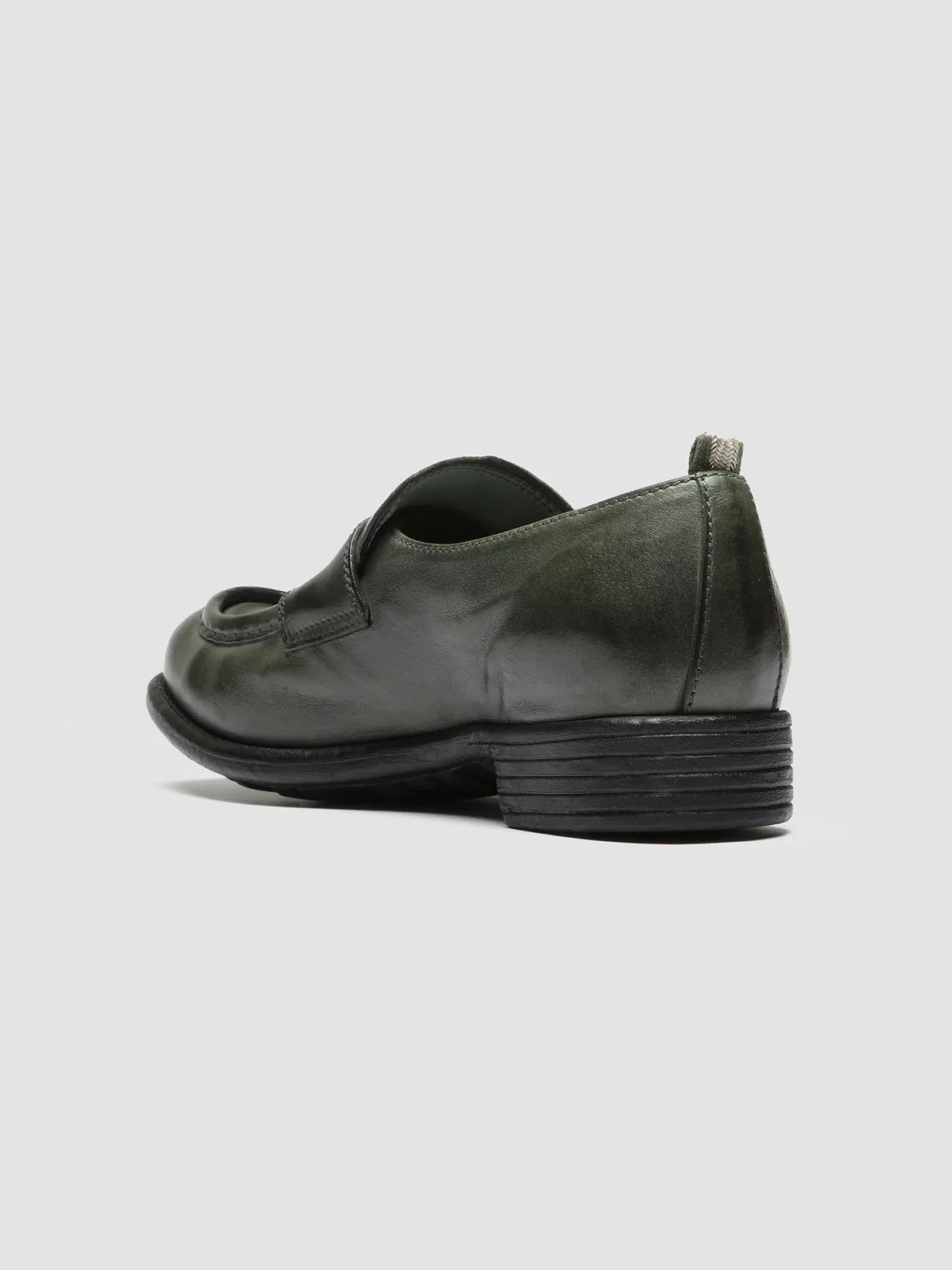 CALIXTE 020 - Green Leather loafers