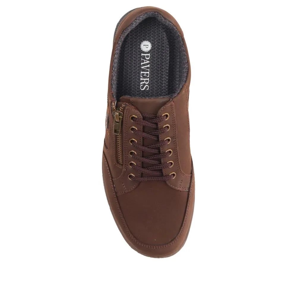 Casual Leather Lace-Up Trainers - DDIN40008 / 326 584