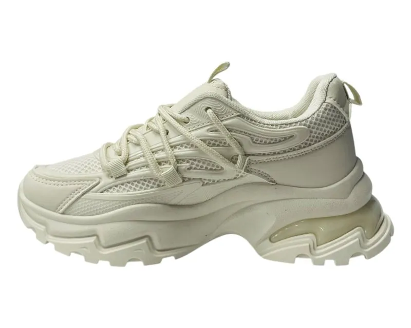 Chunky Sole Lace Up Sports Trainers