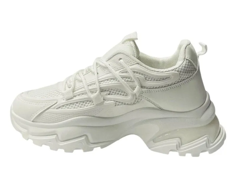 Chunky Sole Lace Up Sports Trainers