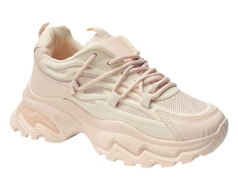 Chunky Sole Lace Up Sports Trainers