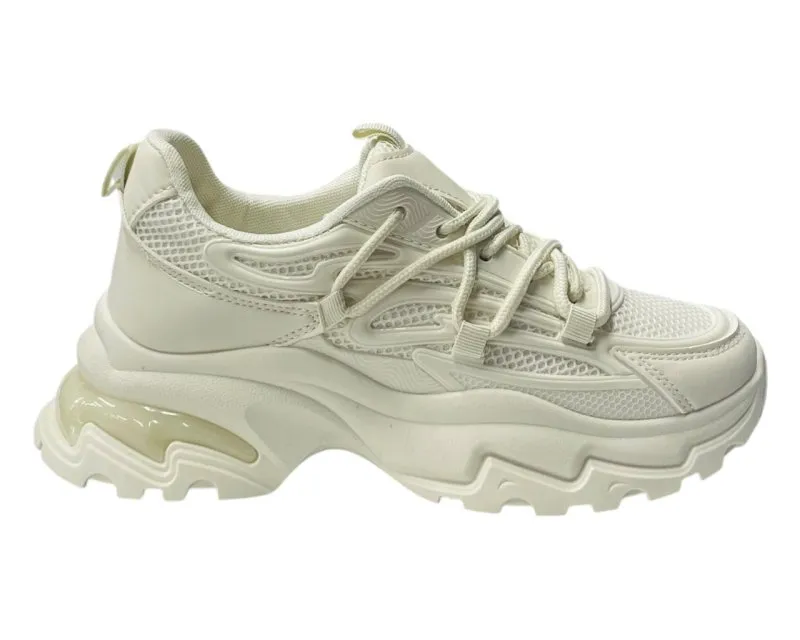 Chunky Sole Lace Up Sports Trainers