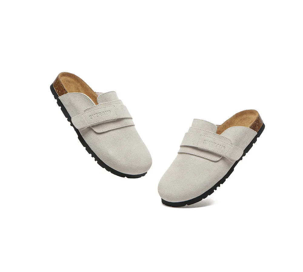 Double Adjustable Strap Embossed Slip-on Summer Flat Clog Slides Skyler