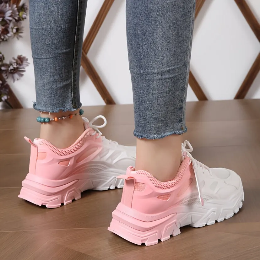 Elegant Gradient Chunky Sneakers for Women | Perfect for Everyday Wear