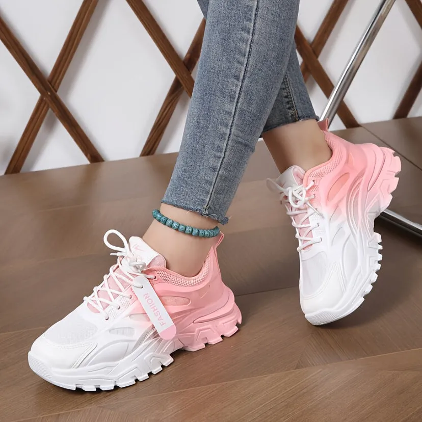 Elegant Gradient Chunky Sneakers for Women | Perfect for Everyday Wear