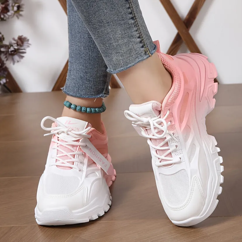 Elegant Gradient Chunky Sneakers for Women | Perfect for Everyday Wear