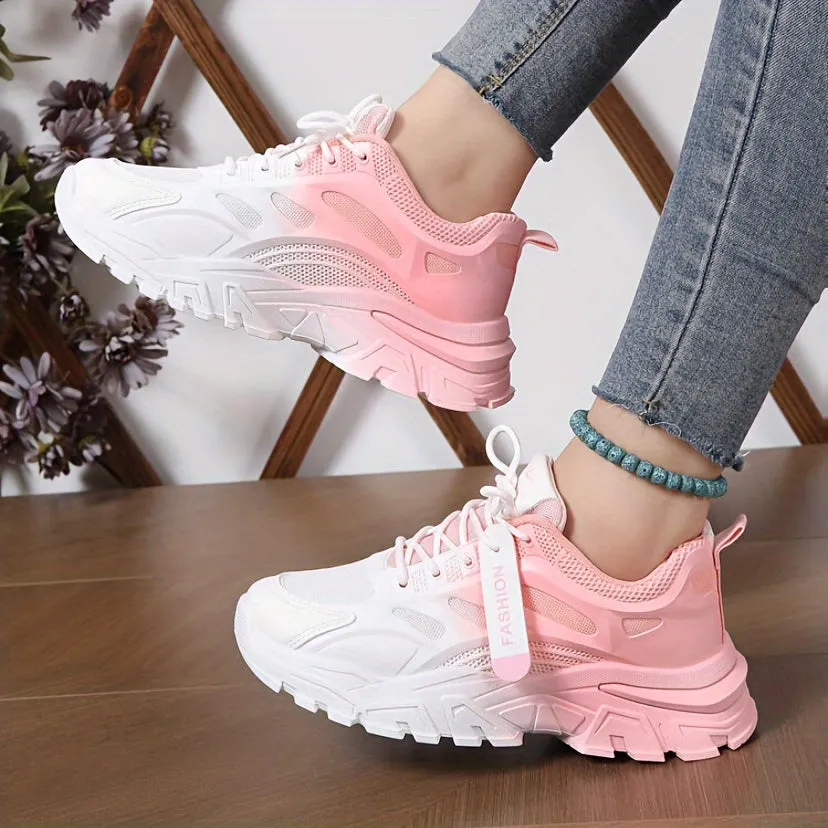 Elegant Gradient Chunky Sneakers for Women | Perfect for Everyday Wear