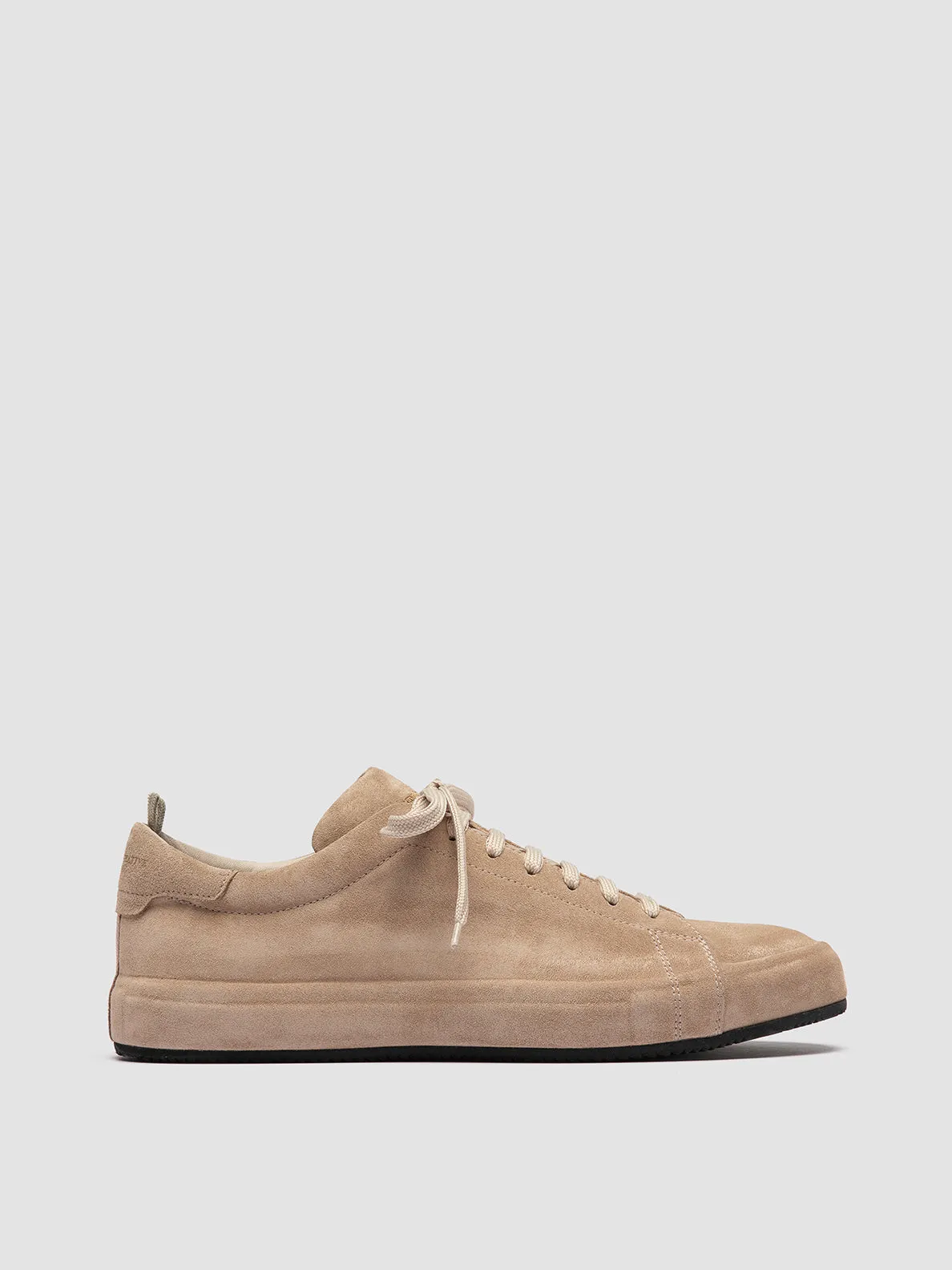 ESSENCE 001 - Beige Suede Low Top Sneakers