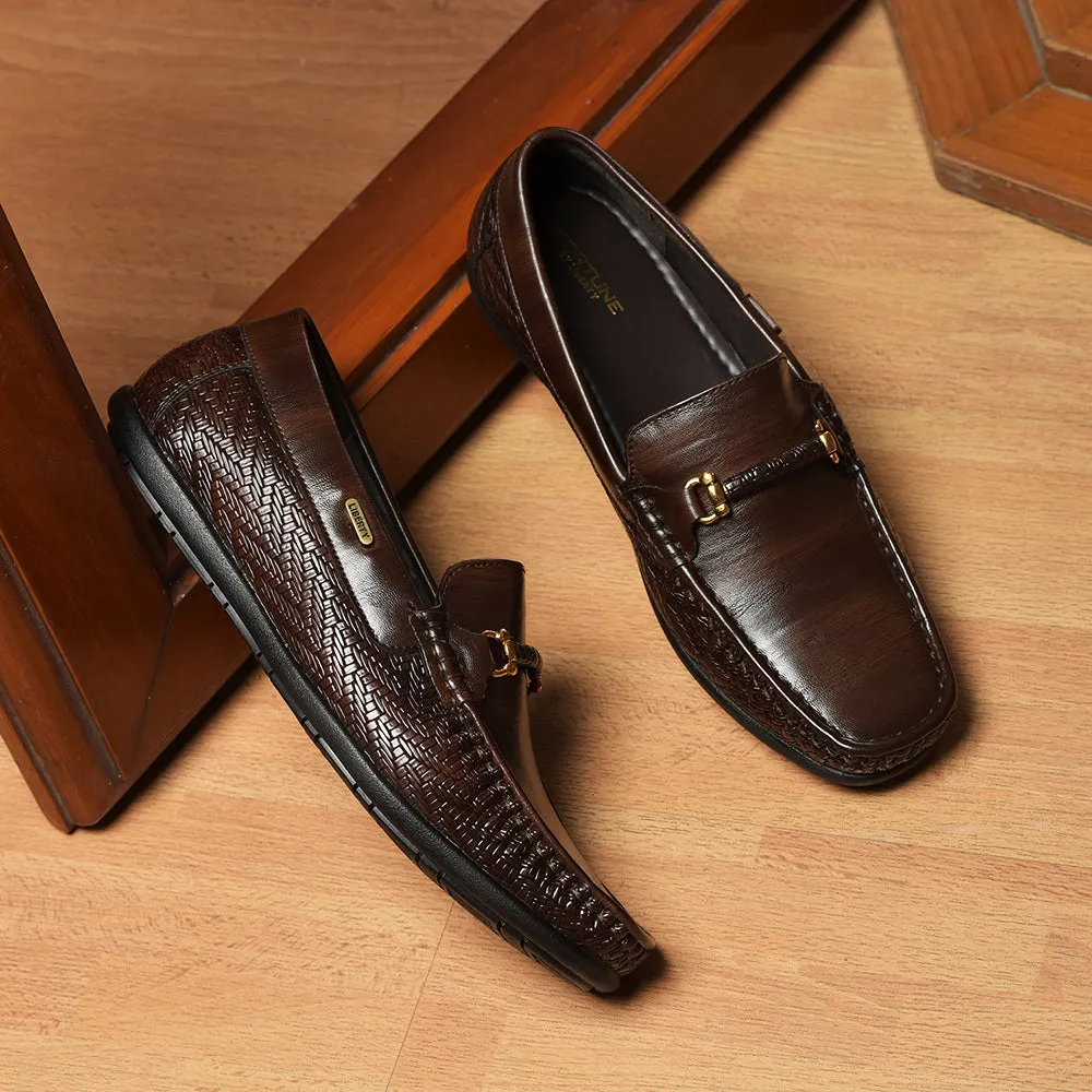 Fortune Formal Brown Loafers For Men JPL-278 By Liberty