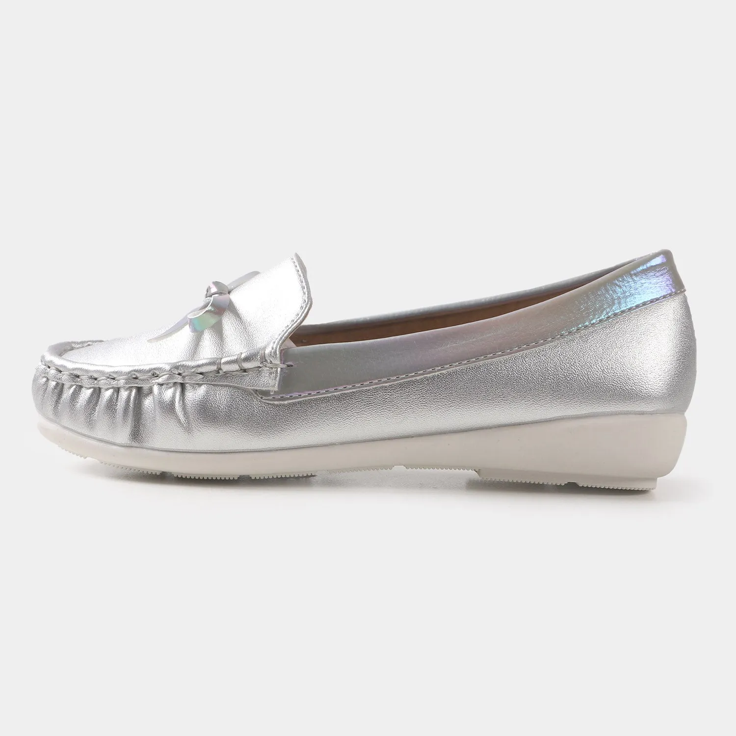 Girls Loafers 202109-3 - SILVER