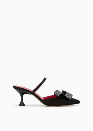 Glitt High Heel Mules Black