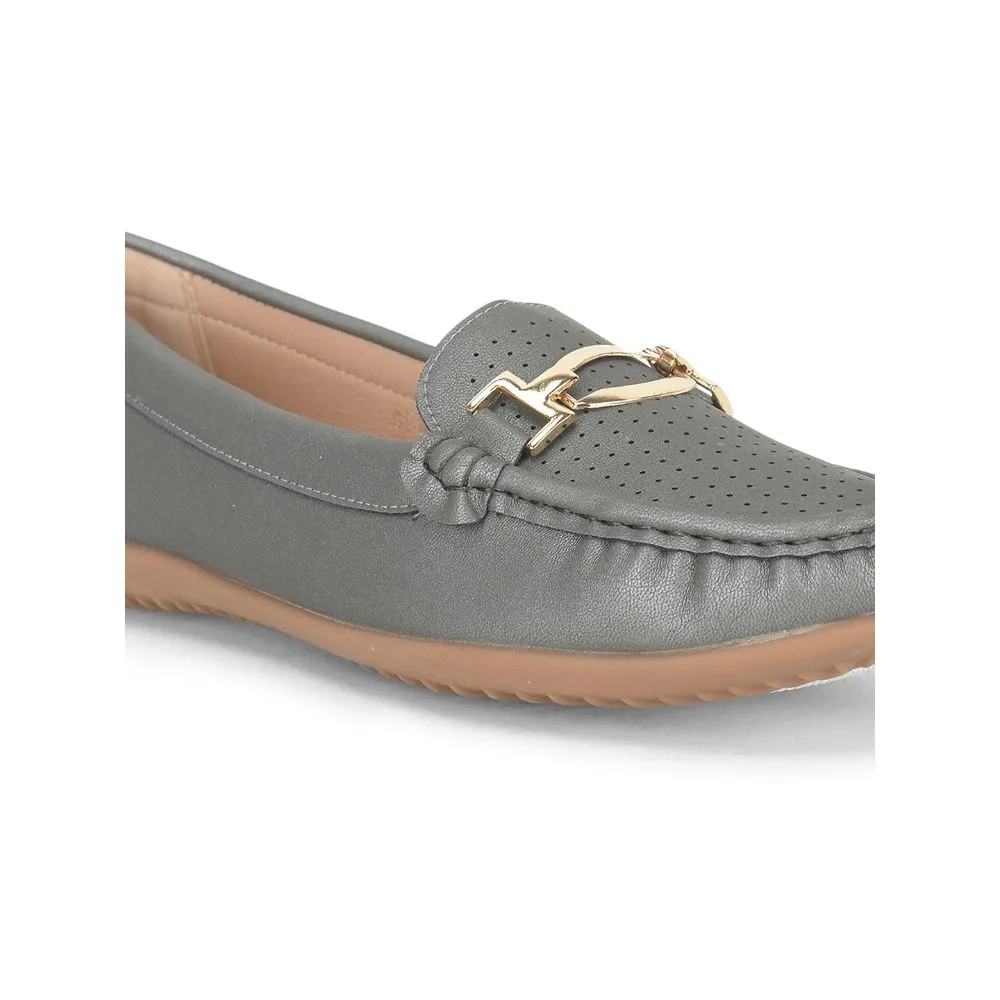 Healers Casual Grey Loafers For Women GI-BZ-14 By Liberty