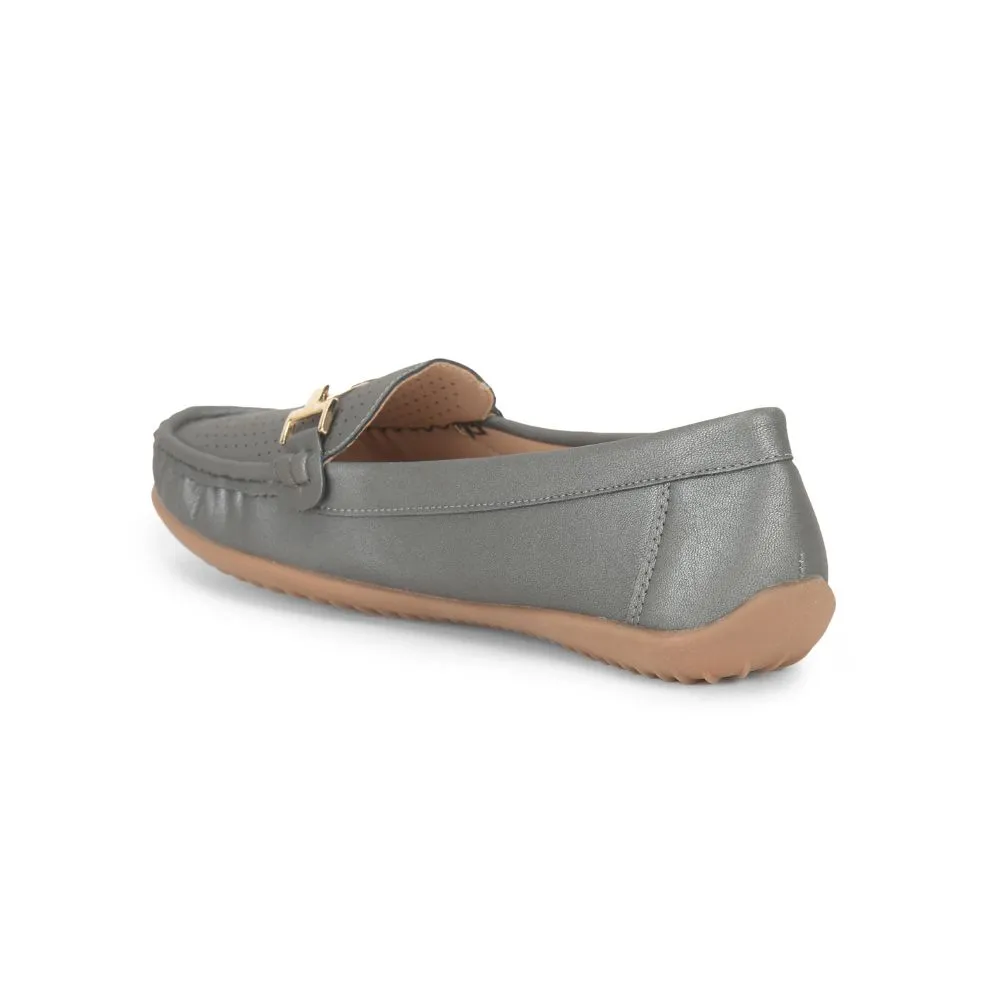 Healers Casual Grey Loafers For Women GI-BZ-14 By Liberty