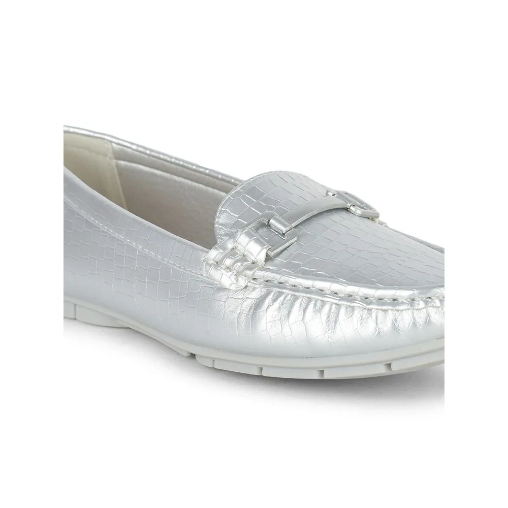 Healers Casual Silver Loafers Shoes For Women GI-YF-14 By Liberty