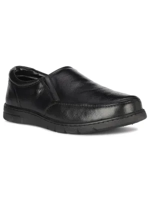 Hush Puppies Men's KEENAN SLIP ON Formal Shoes (8556165_BLACK_7 UK)