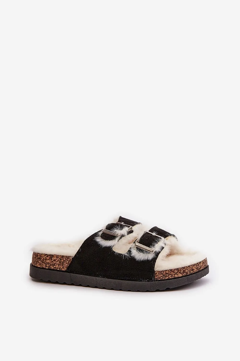 Imitation Leather Suede Fur Slippers