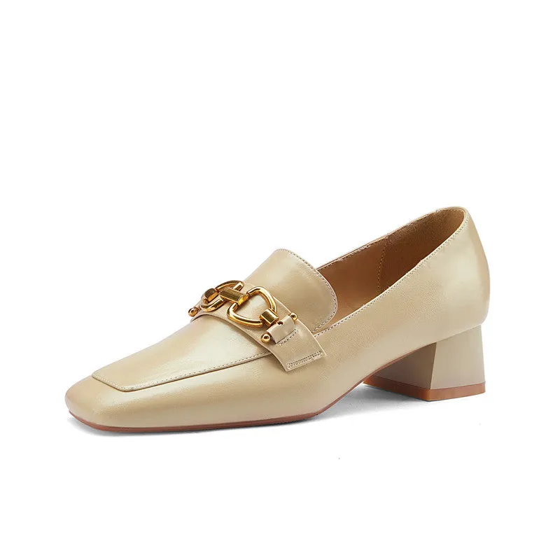 Ivana Nude Women's Heeled Loafers