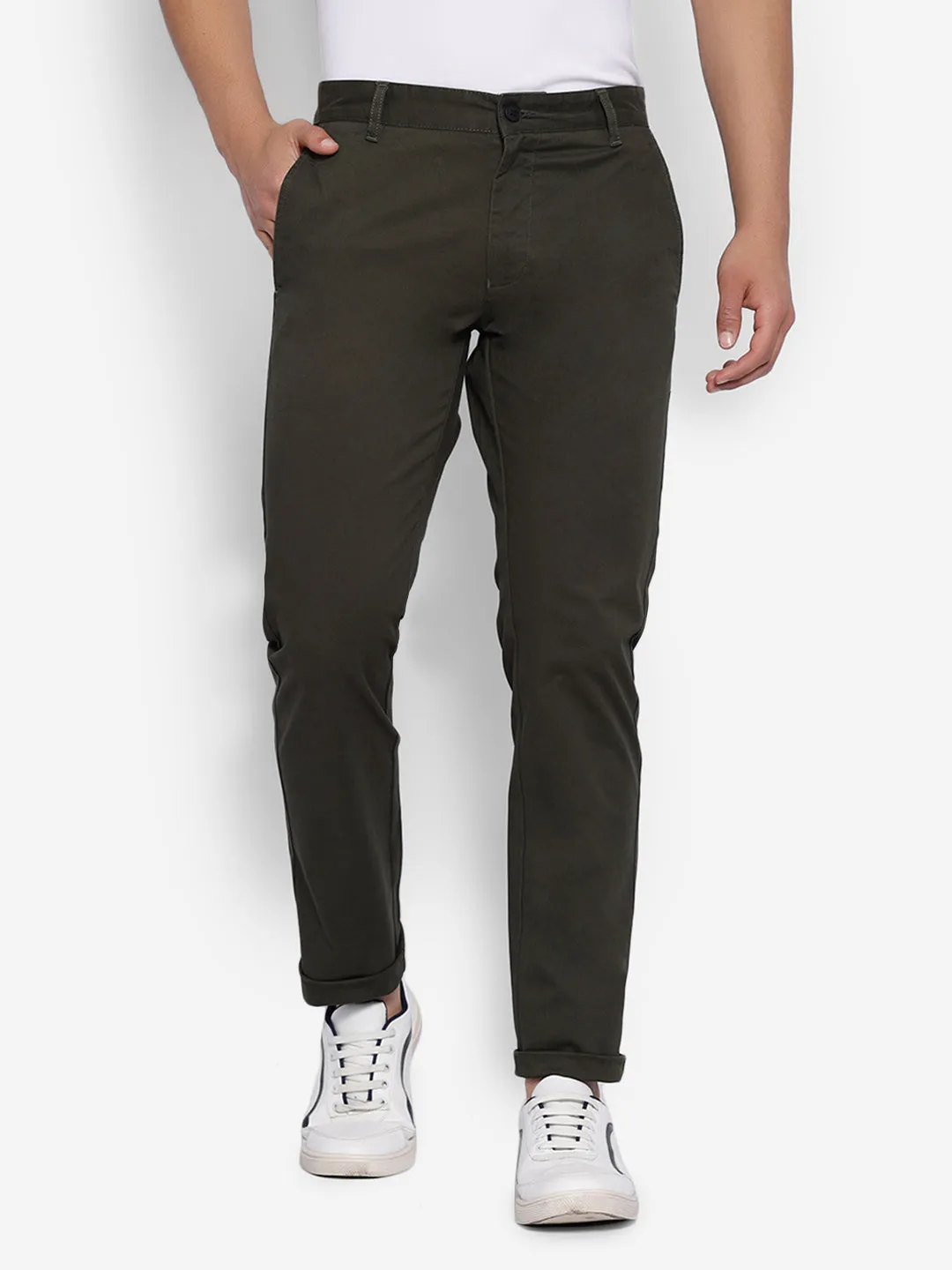 JUMP USA Men Premium Cotton Slim Fit Sustainable Chinos