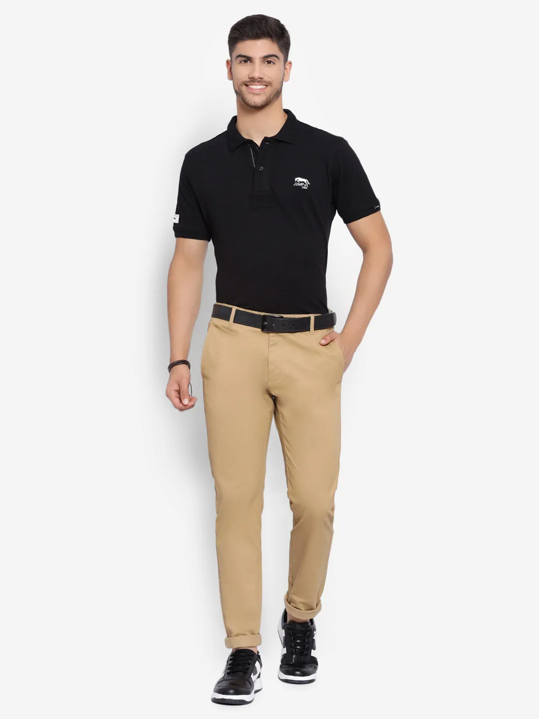 JUMP USA Men Premium Cotton Slim Fit Sustainable Chinos