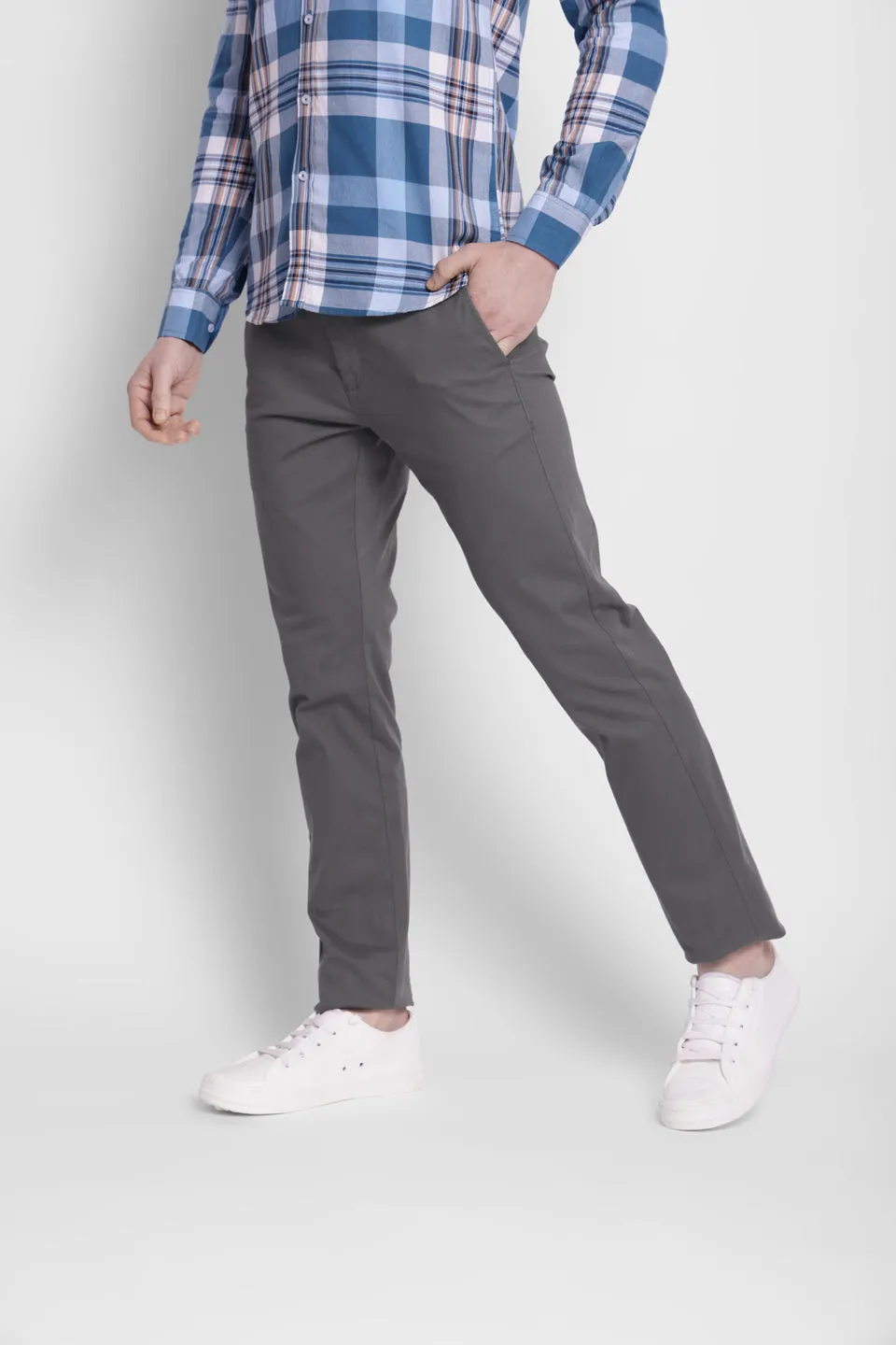 JUMP USA Men Premium Cotton Slim Fit Sustainable Chinos