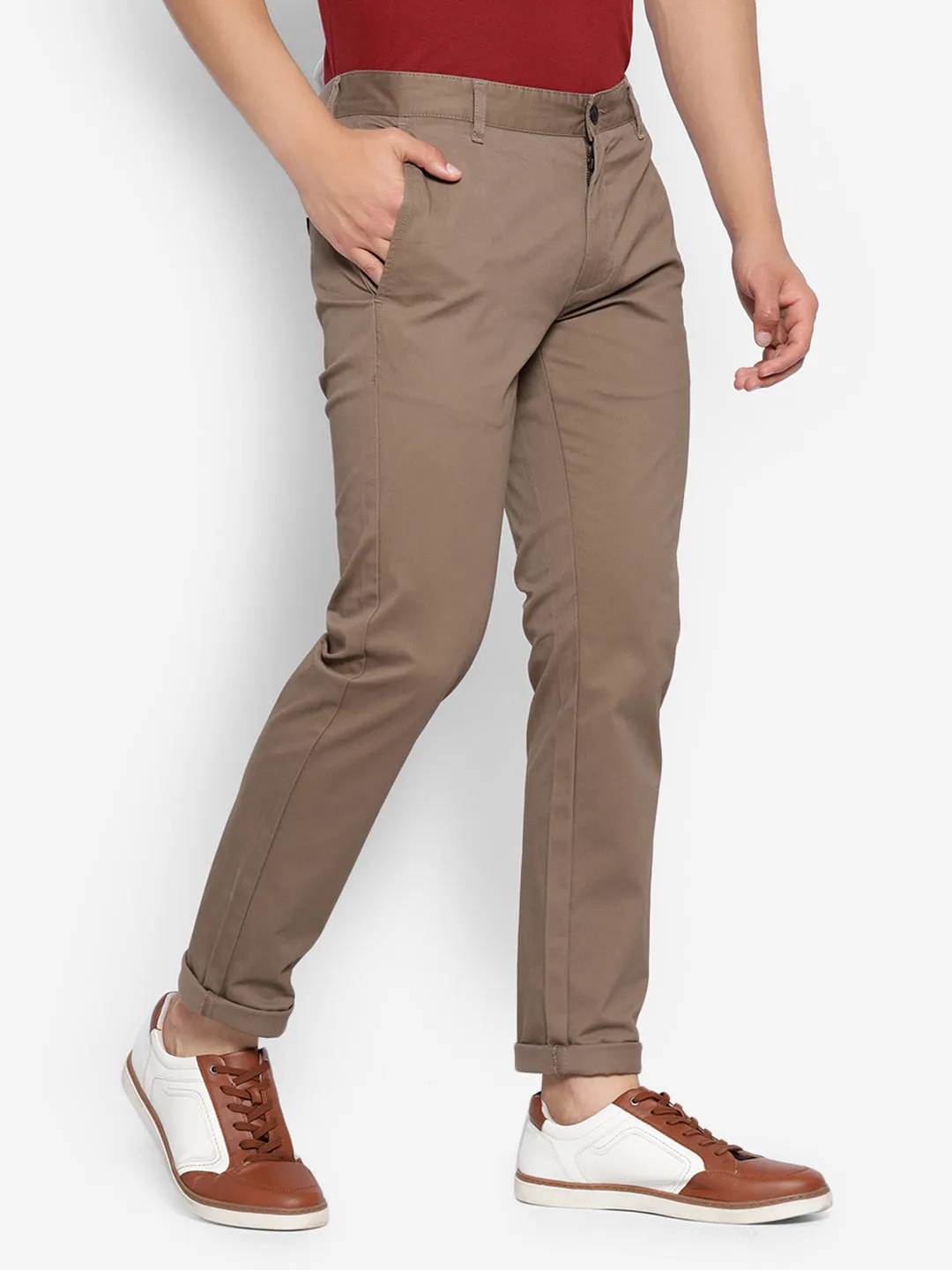 JUMP USA Men Premium Cotton Slim Fit Sustainable Chinos