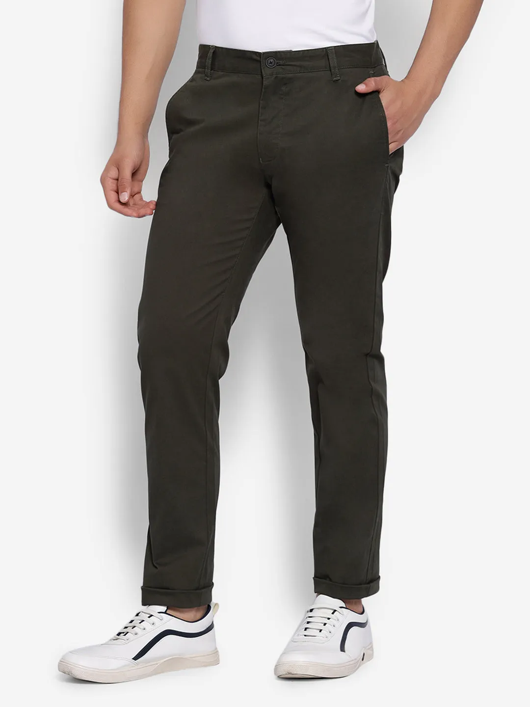 JUMP USA Men Premium Cotton Slim Fit Sustainable Chinos