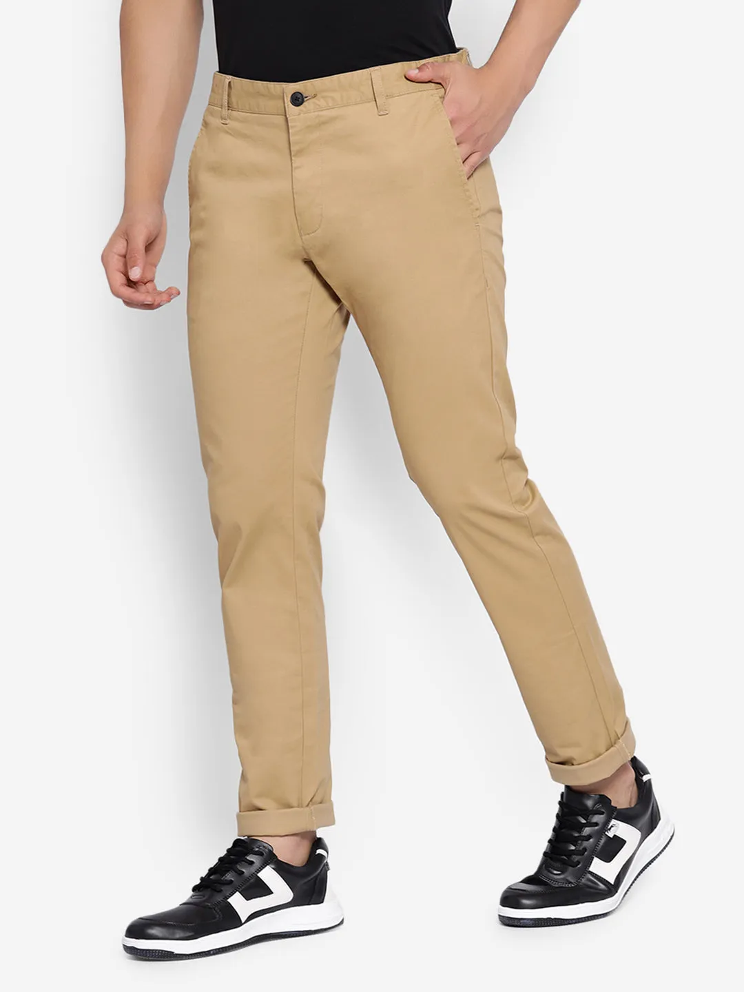 JUMP USA Men Premium Cotton Slim Fit Sustainable Chinos