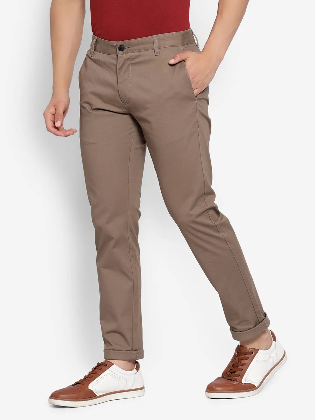 JUMP USA Men Premium Cotton Slim Fit Sustainable Chinos