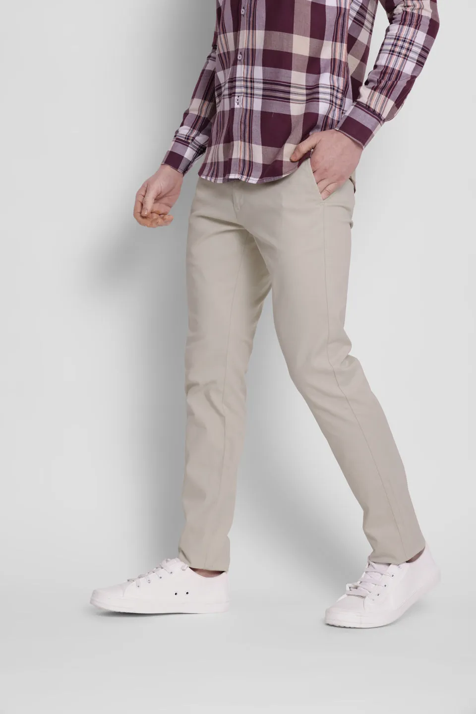 JUMP USA Men Premium Cotton Slim Fit Sustainable Chinos