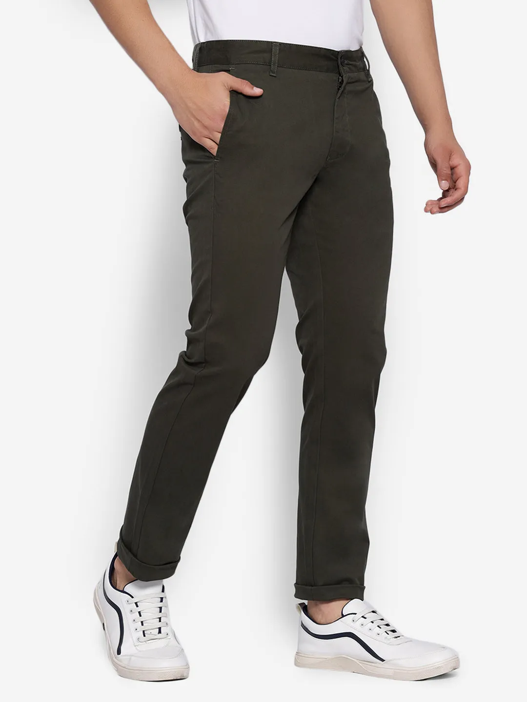 JUMP USA Men Premium Cotton Slim Fit Sustainable Chinos