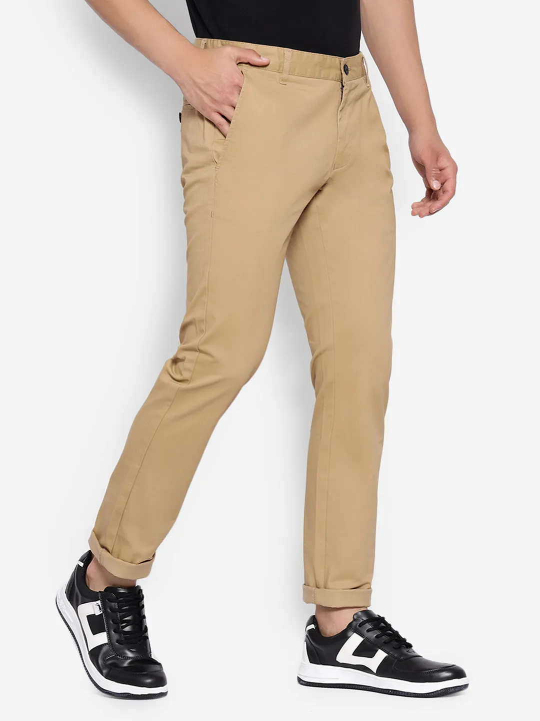 JUMP USA Men Premium Cotton Slim Fit Sustainable Chinos