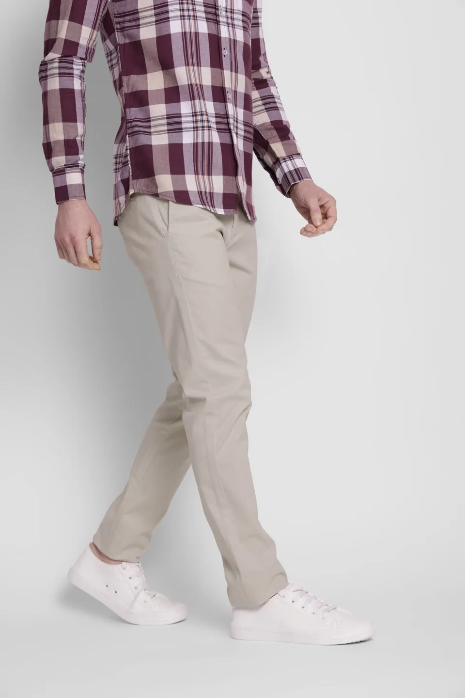 JUMP USA Men Premium Cotton Slim Fit Sustainable Chinos