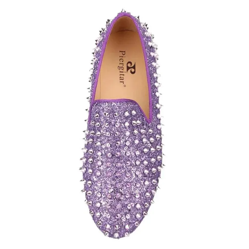 Kids Loafers Spiky Violet Delight: Trendy Loafers for Toddlers and Big Kids