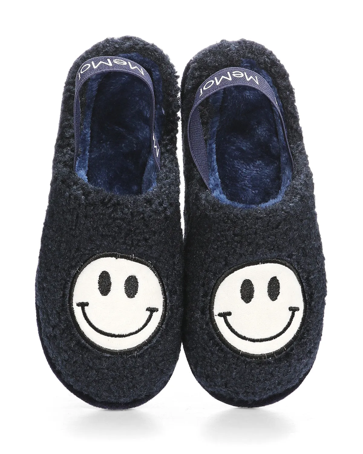 Kids' Shaggy Smiley Face Non-Skid Slippers